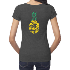 Women's No Matter Where You Are Pineapple Bamboo T-Shirt