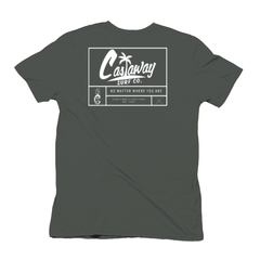 Castaway Surf Box Logo (White) Hemp T-Shirt