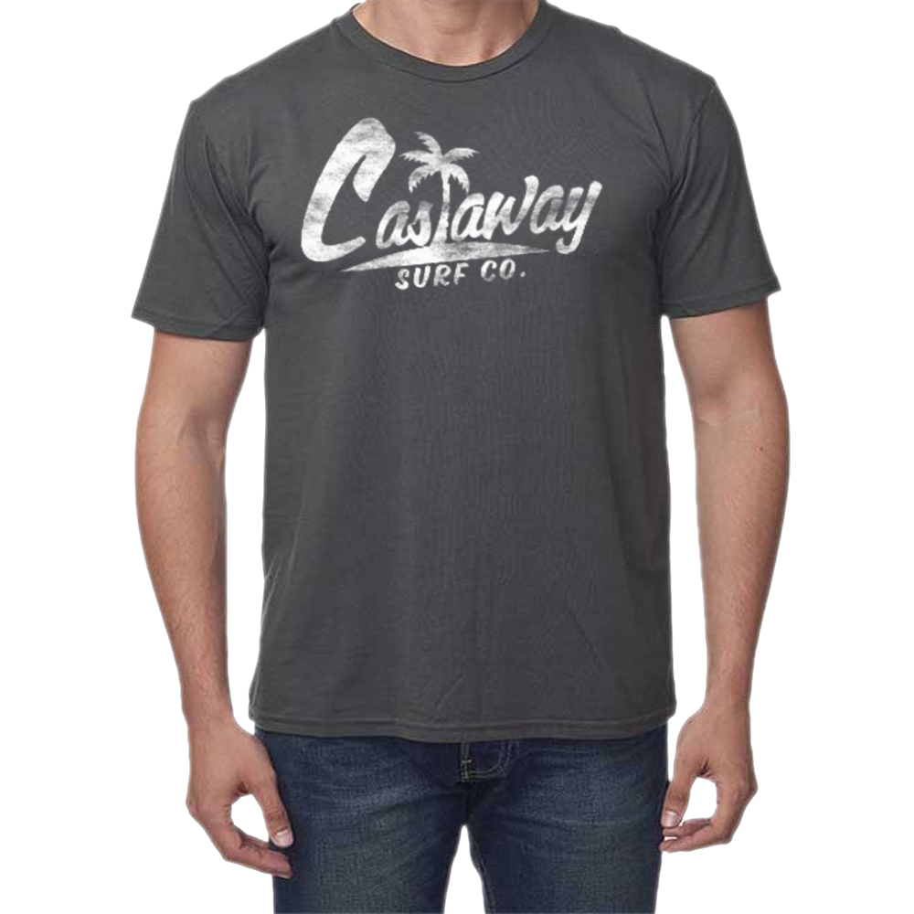 Castaway Surf Logo (White) Bamboo T-Shirt