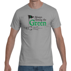 Always Hitting the Green (Black) Cotton T-Shirt