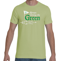Always Hitting the Green (White) Cotton T-Shirt