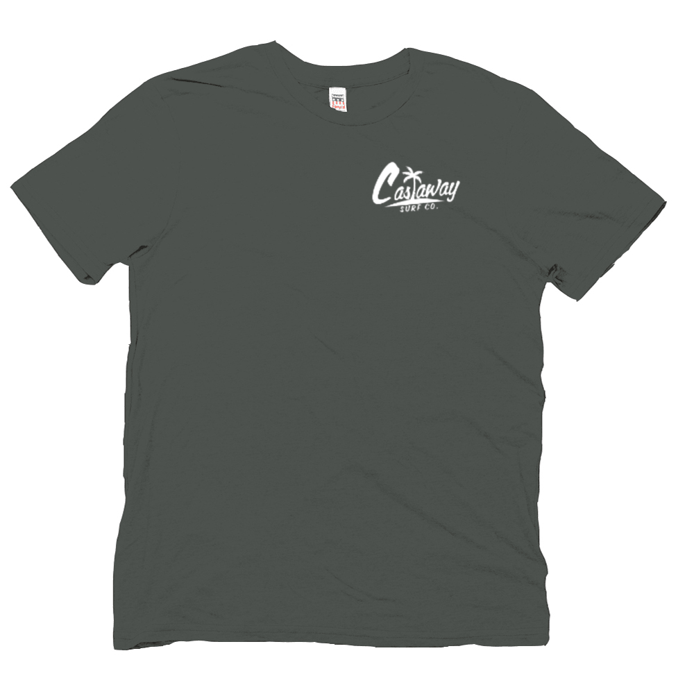Castaway Surf Small Logo (White) Hemp T-Shirt