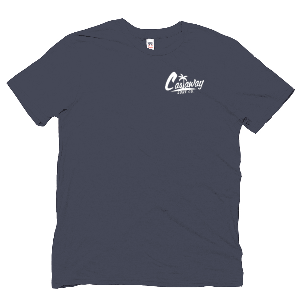 Castaway Surf Small Logo (White) Hemp T-Shirt