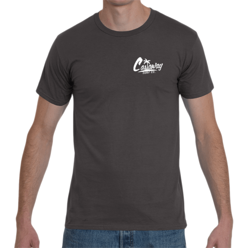 Castaway Surf Small Logo (White) Cotton T-Shirt