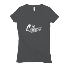 Women's Castaway Surf Logo (White) Hemp T-Shirt
