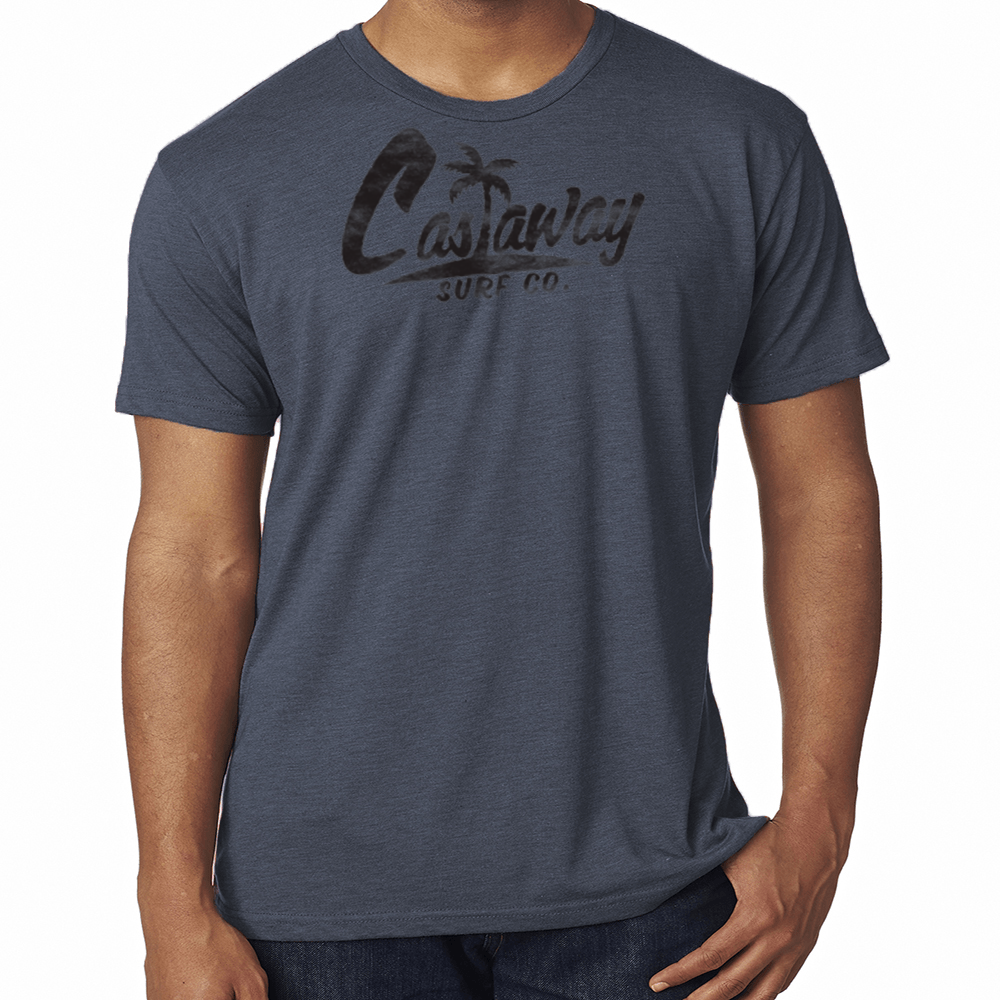 Castaway Surf Logo (Black) Cotton T-Shirt