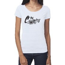 Women's Castaway Surf Logo (Black) Bamboo T-Shirt