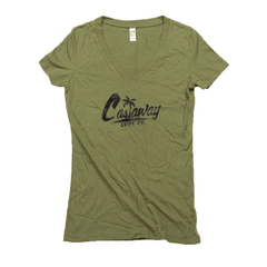 Women's Castaway Surf Logo (Black) Hemp T-Shirt