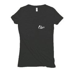 Women's Castaway Surf Box Logo (White) Hemp T-Shirt