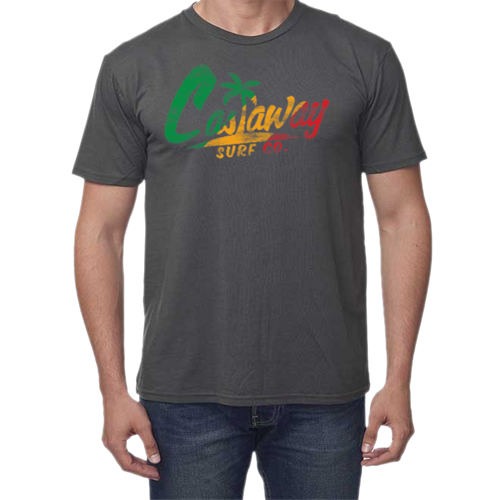 Castaway Surf Logo (Rasta Edition) Bamboo T-Shirt