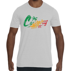 Castaway Surf Logo (Rasta Edition) Cotton T-Shirt