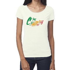 Women's Castaway Surf Logo (Rasta Edition) Bamboo T-Shirt