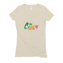Women's Castaway Surf Logo (Rasta Edition) Hemp T-Shirt
