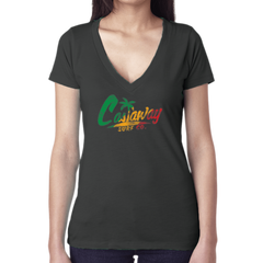 Women's Castaway Surf Logo (Rasta Edition) Cotton T-Shirt