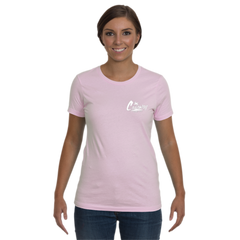 Women's Castaway Surf Logo Small (White) Cotton T-Shirt
