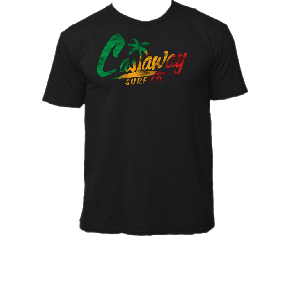 Castaway Surf Logo (Rasta Edition) Bamboo T-Shirt