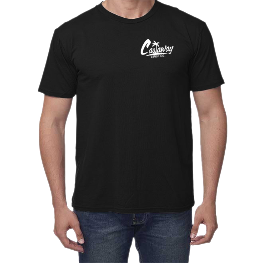 Castaway Surf Small Logo (White) Bamboo T-Shirt