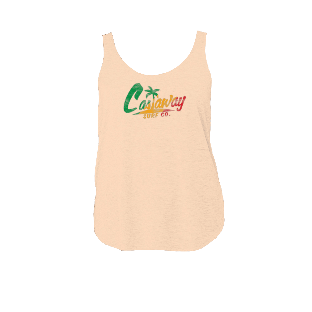 Women's Castaway Surf Logo (Rasta Edition) Cotton Tank Top