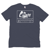 Castaway Surf Box Logo Front (White) Hemp T-Shirt