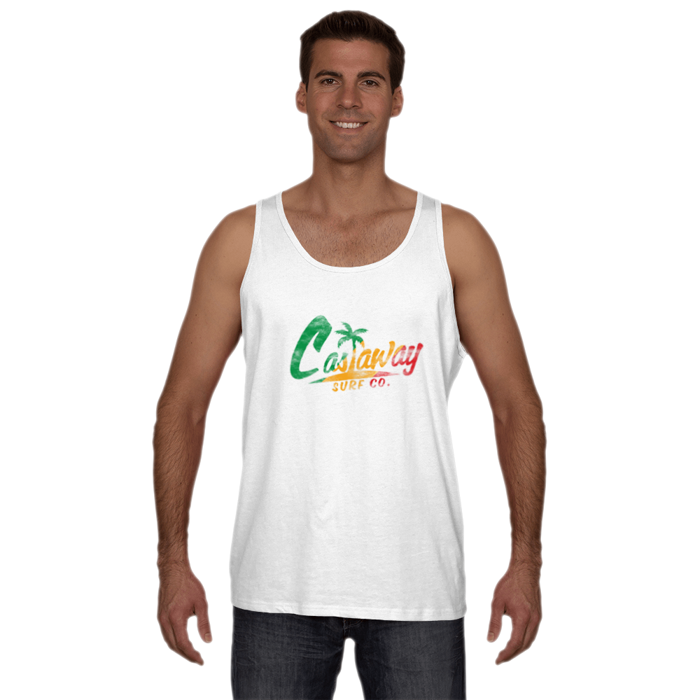 Castaway Surf Logo (Rasta Edition) Cotton Tank Top